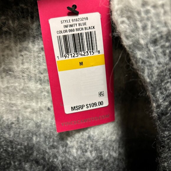 Vince Camuto Womens Ombré Rich Black Striped Sweater Size M - Picture 4 of 6